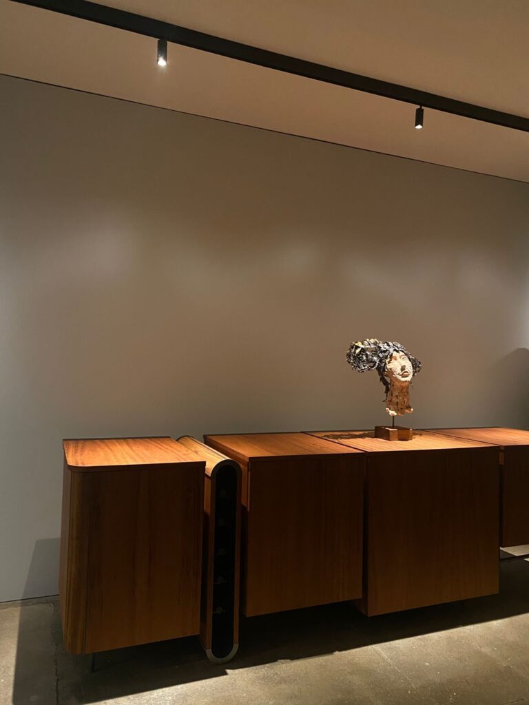 Espaço comercial com iluminação linear ZIEL destacando elementos de design.